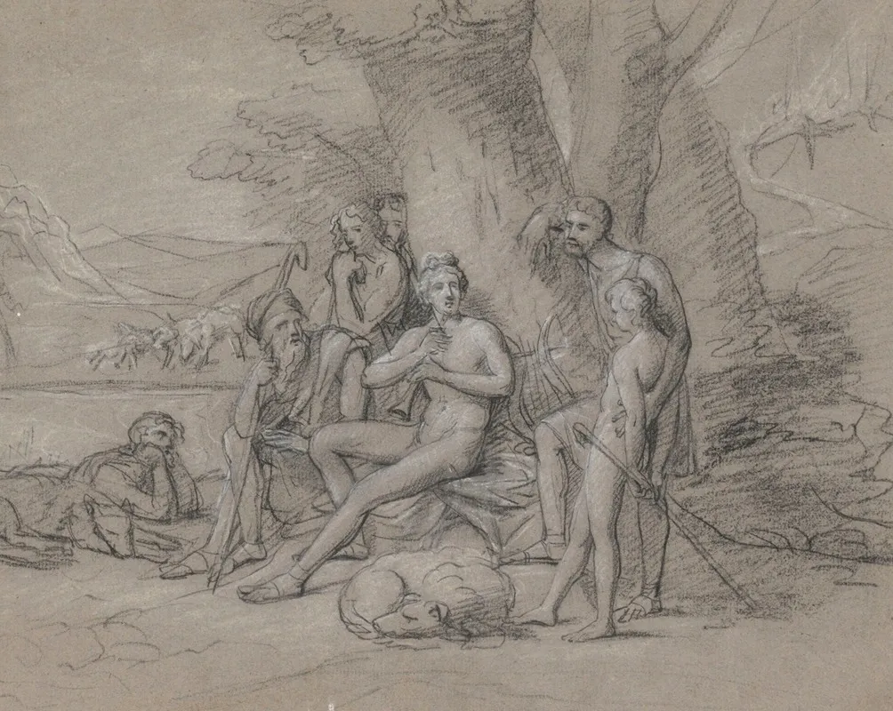 Arcadian Scene With Apollo