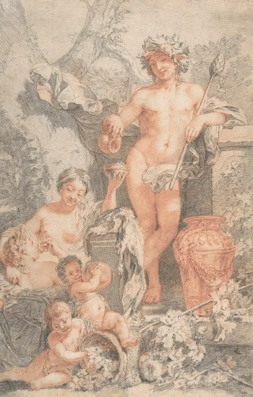 Arcadian Scene With Bacchus Wall Art by Gerard de Lairesse - High-Resolution Digital Print