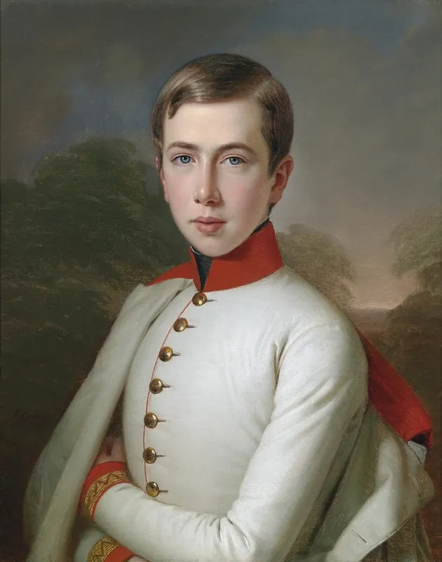 Archduke Karl Ludwig Of Austria 1833 1896 At The Age Of 15 Wall Art by Anton Einsle - High-Resolution Digital Print
