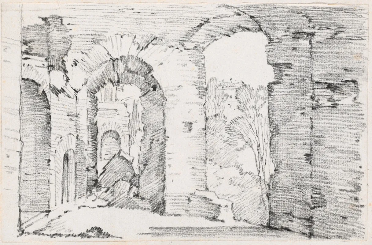 Arched Passageways Of A Ruined Building
