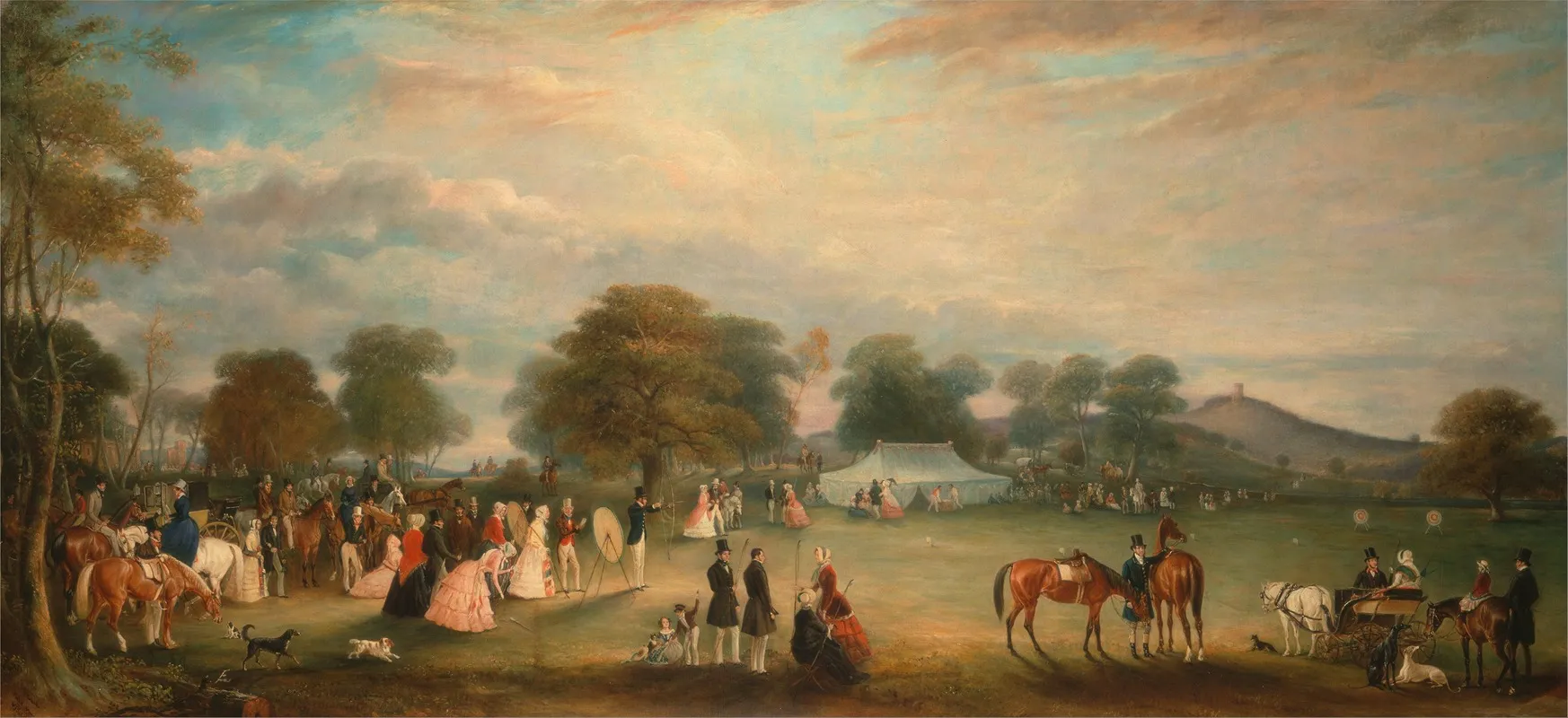 Archery Meeting In Bradgate Park Leicestershire Wall Art by John Ferneley - High-Resolution Digital Print