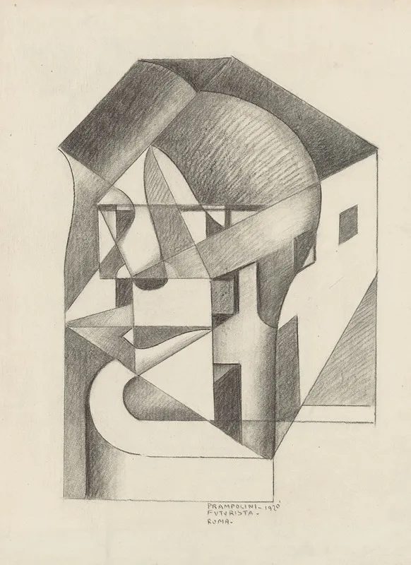 Architectonic Absolute Head And Houses Futurista Roma