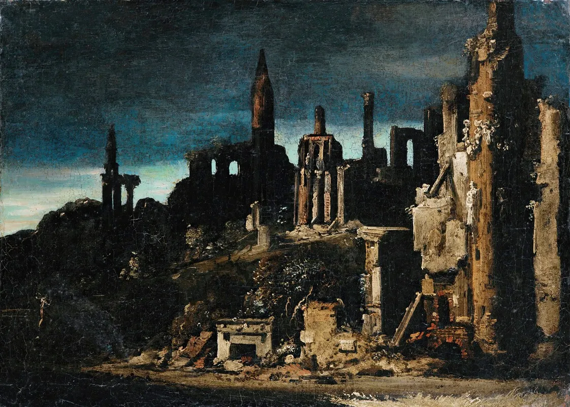 Architectural Capriccio Wall Art by François de Nomé - High-Resolution Digital Print