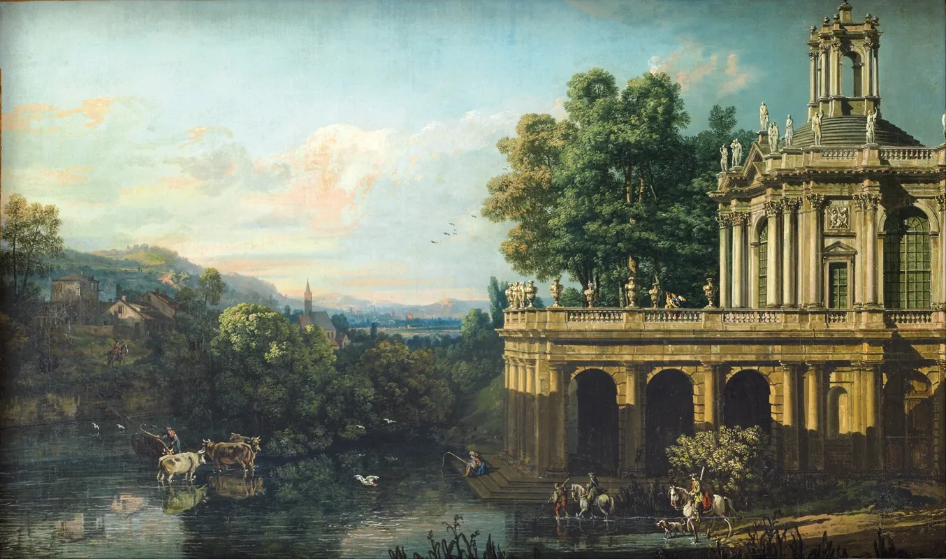 Architectural Caprice With A Palace