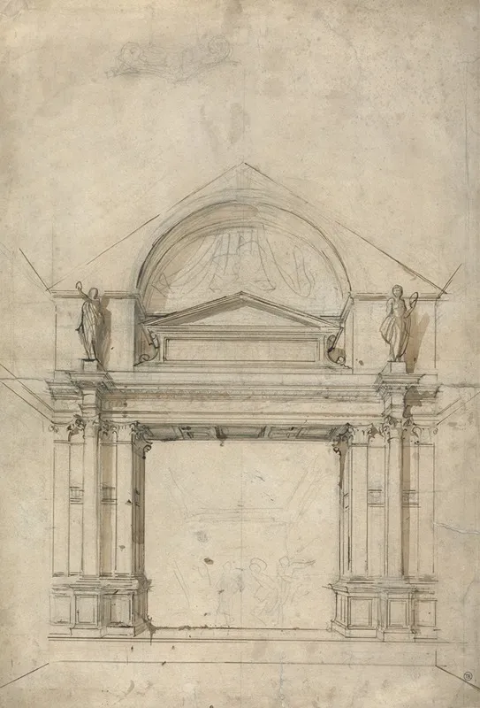 Architectural Design Probably For A Church