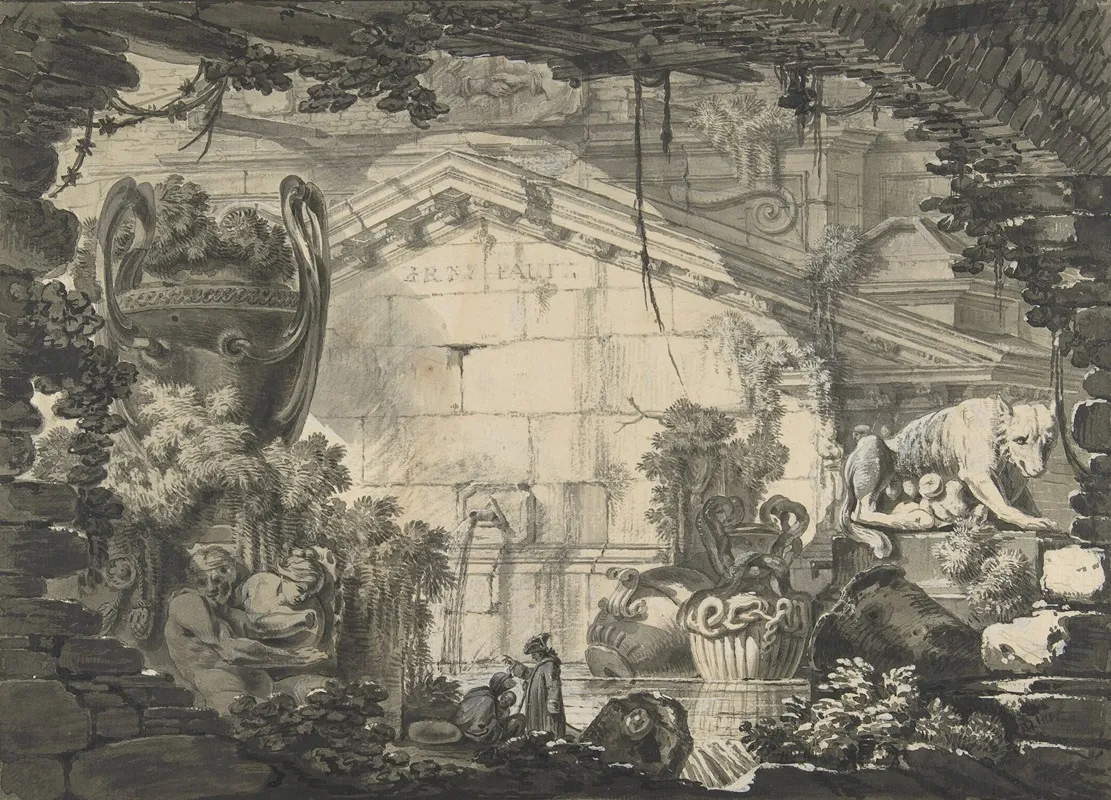 Architectural Fantasy 4 Wall Art by Johann Ferdinand von Hohenberg - High-Resolution Digital Print