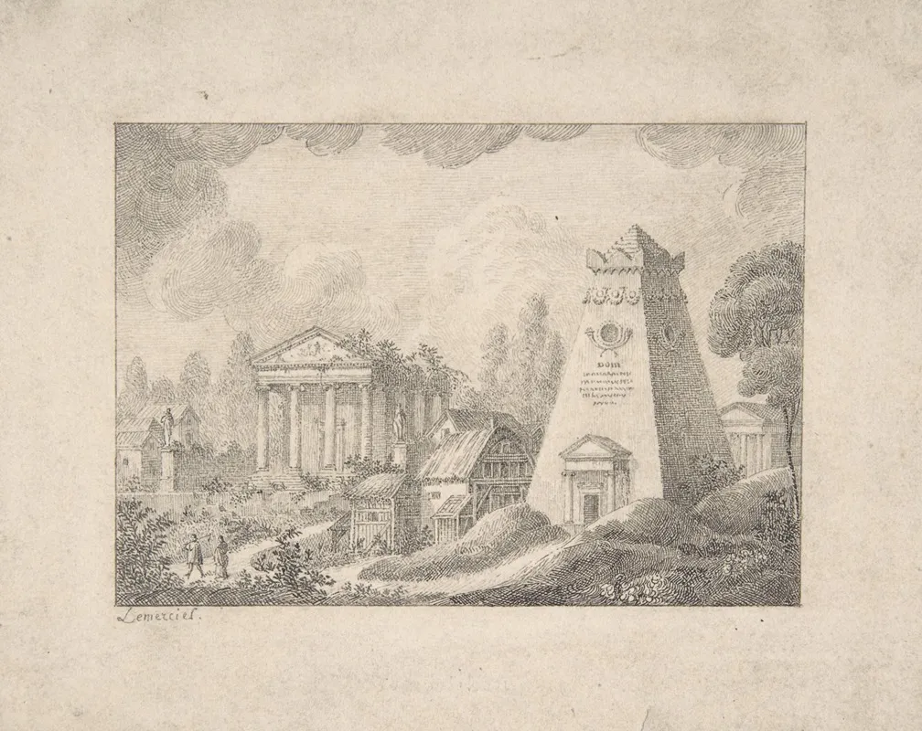 Architectural Fantasy 5 Wall Art by Joseph Rose Lemercier - High-Resolution Digital Print