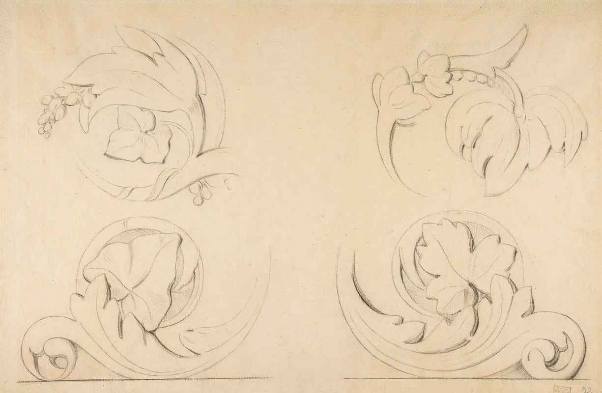 Architectural Motifs Four Rinceaux