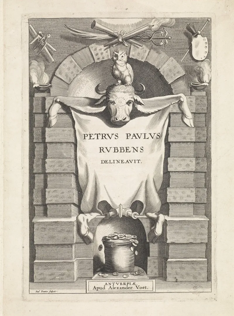 Architectural Niche With Bulls Hide Wall Art by Paulus Pontius - High-Resolution Digital Print