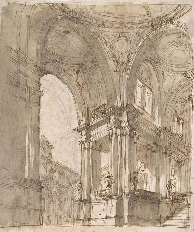 Architectural Study 6 Wall Art by Filippo Juvarra - High-Resolution Digital Print