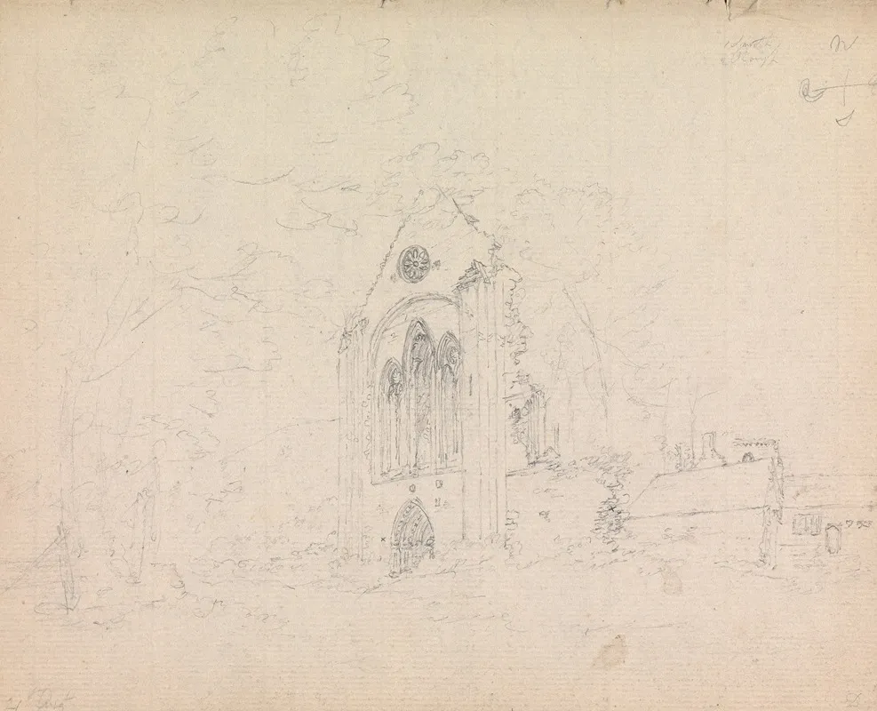 Architectural Study Of A Ruined Abbey