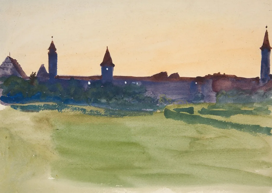 Architectural Study View Of A Walled City