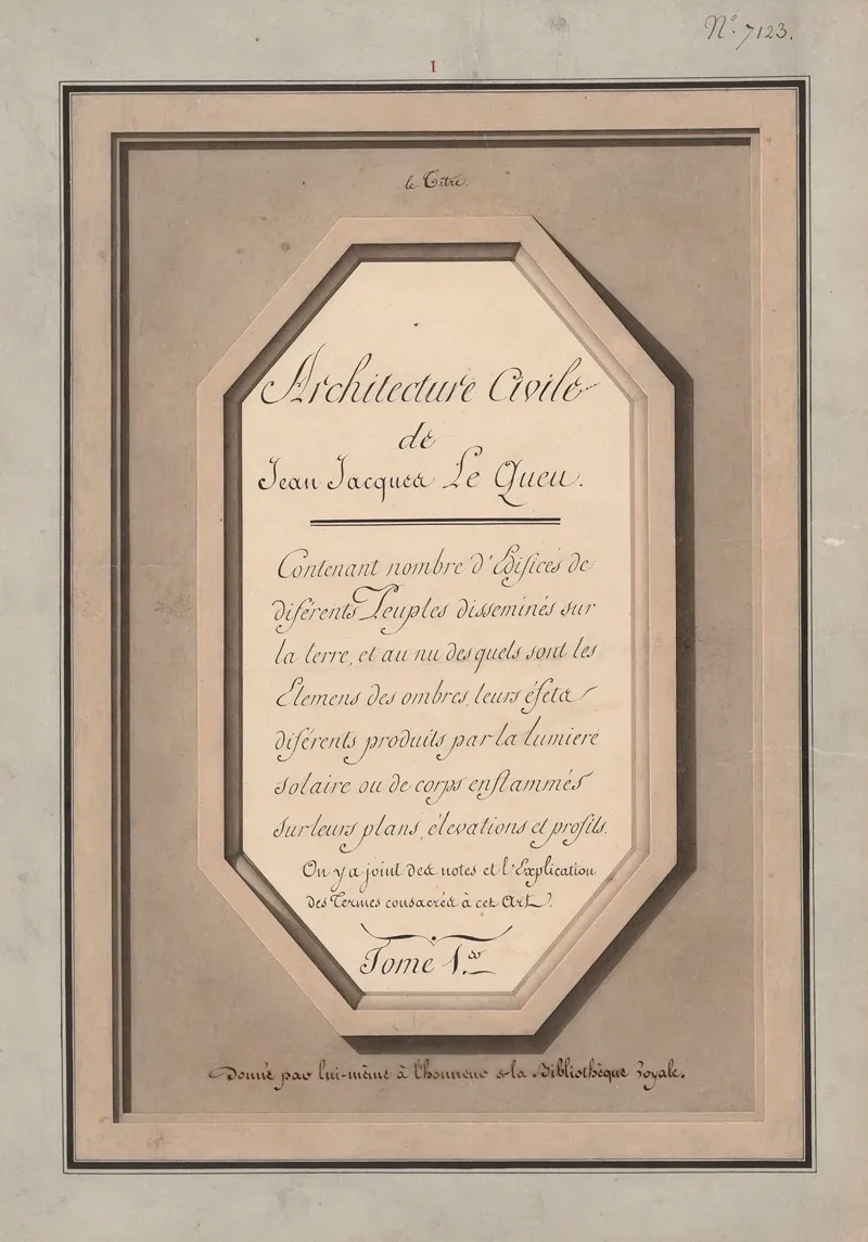 Architecture Civile De Jean Jacques Le Queu Le Titre