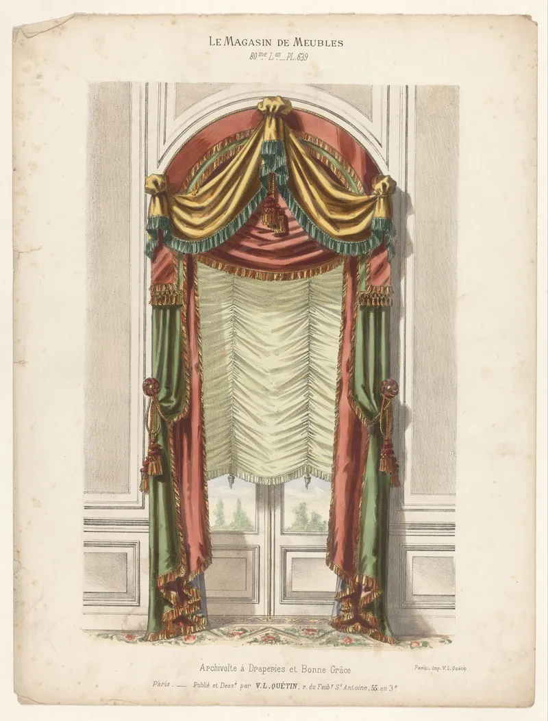 Archivolte A Draperies Et Bonne Grace Wall Art by Victor Léon Michel Quétin - High-Resolution Digital Print