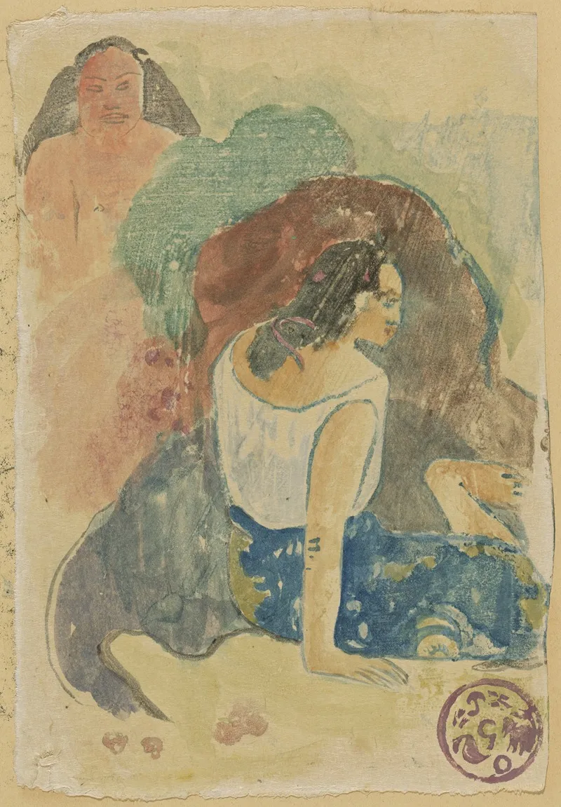 Arearea No Varua Ino Words Of The Devil Wall Art by Paul Gauguin - High-Resolution Digital Print
