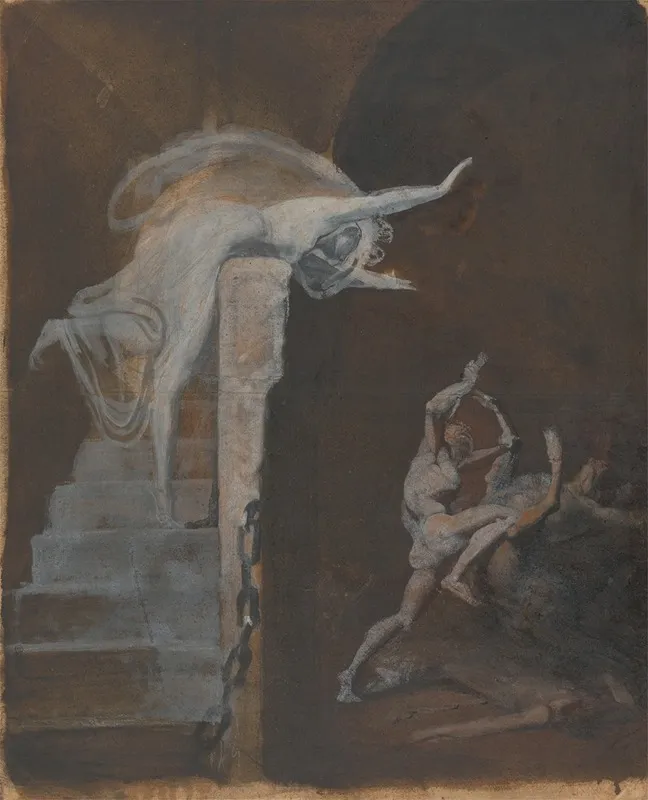 Ariadne Watching The Struggle Of Theseus With The Minotaur