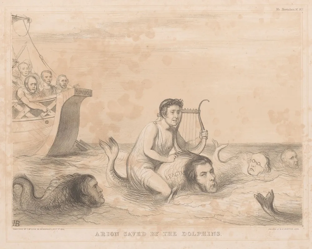 Arion Saved By The Dolphins Wall Art by John Doyle - High-Resolution Digital Print
