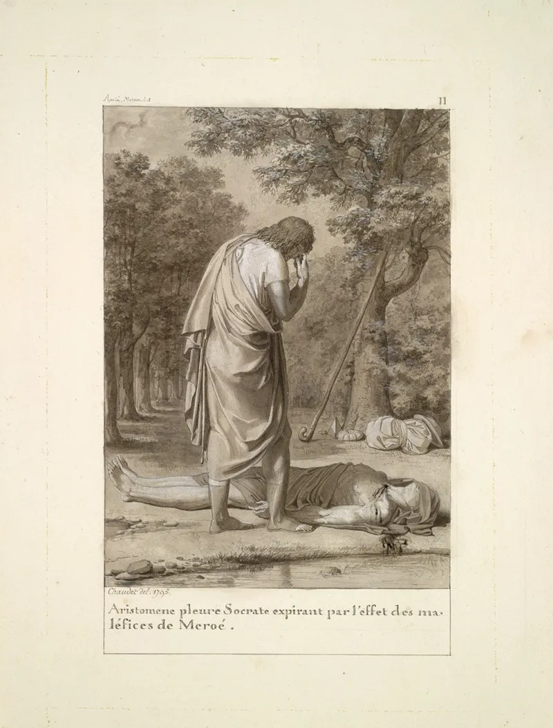Aristomenes Mourning The Death Of Socrates From The Bewitchment Of Meroe Wall Art by Antoine-Denis Chaudet - High-Resolution Digital Print