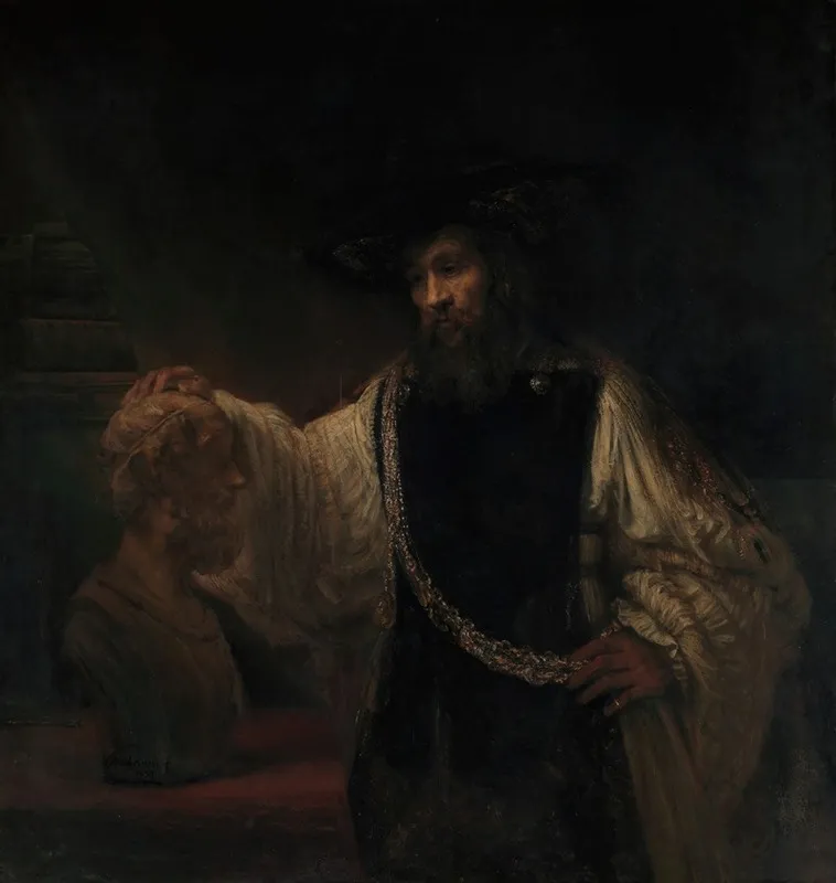 Aristotle With A Bust Of Homer Wall Art by Rembrandt van Rijn - High-Resolution Digital Print