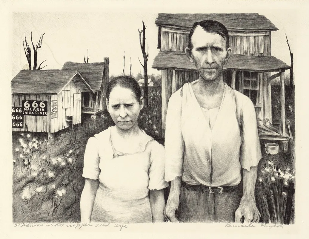 Arkansas Sharecropper And Wife Wall Art by Bernarda Bryson - High-Resolution Digital Print