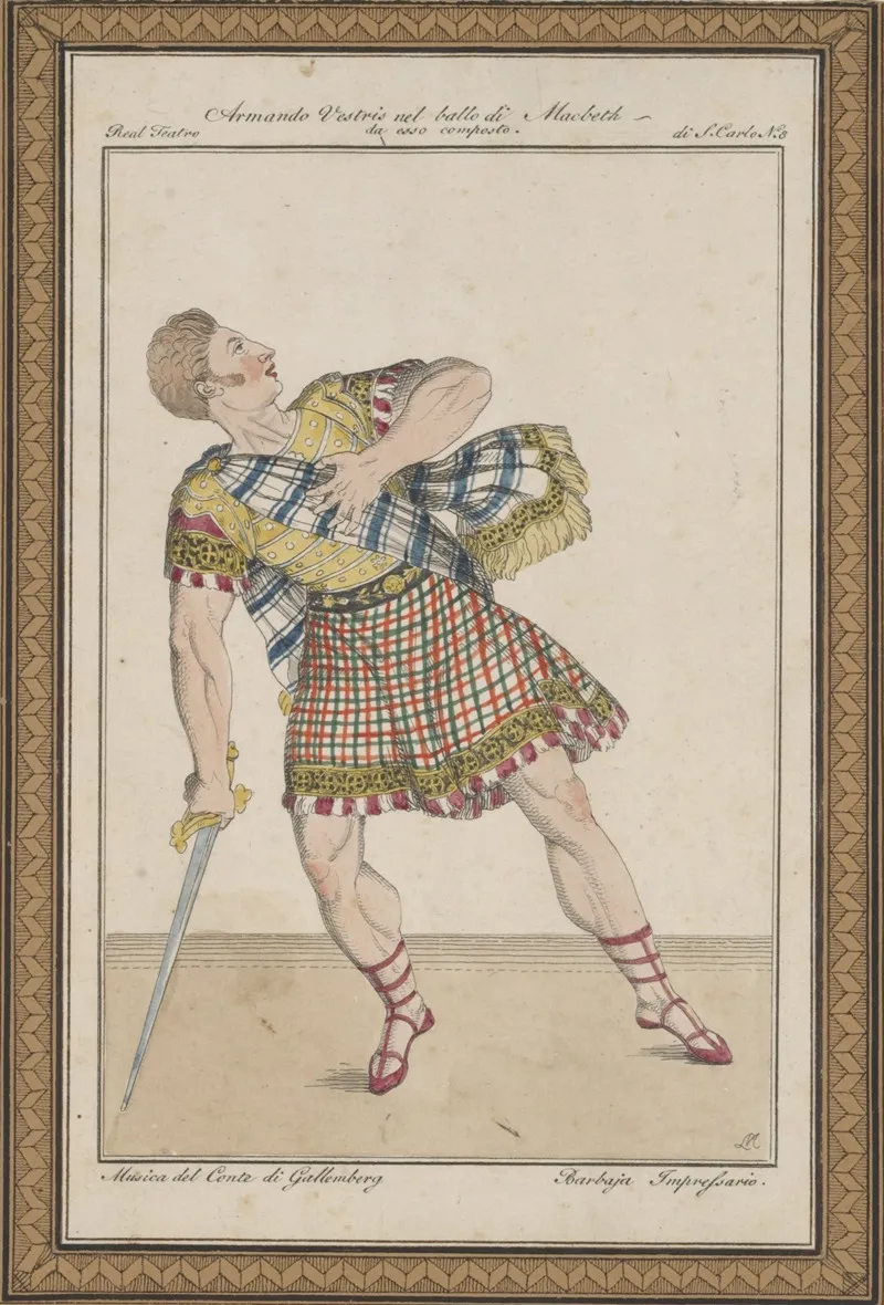 Armando Vestris Nel Ballo Di Macbeth Da Esso Composto Musica Del Conte Di Gallemberg Barbaja Impressario
