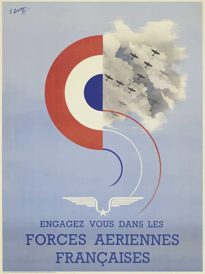 Armees Francaises De Liberation Affiches De Recrutement Engagez Vous Dans Les Forces Aeriennes Francaises