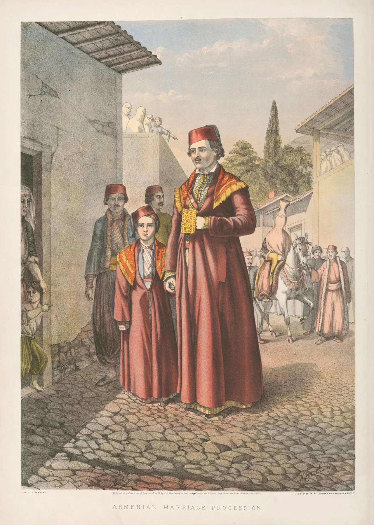 Armenian Marriage Procession Wall Art by Henry John Van-Lennep - High-Resolution Digital Print