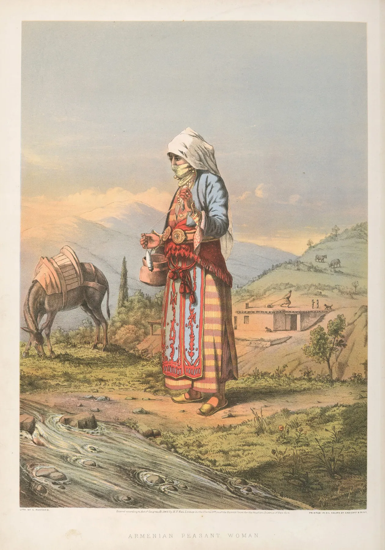 Armenian Peasant Woman Wall Art by Henry John Van-Lennep - High-Resolution Digital Print