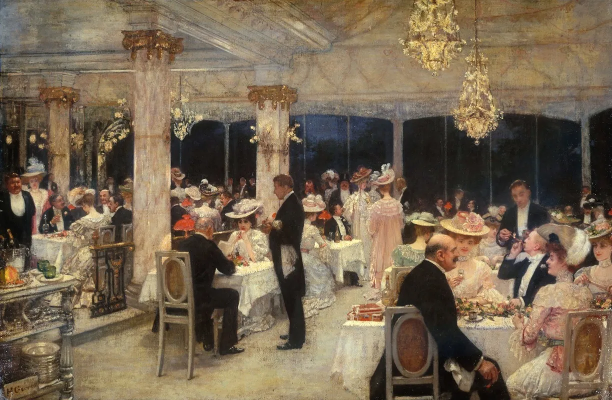 Armenonville Le Soir Du Grand Prix Wall Art by Henri Gervex - High-Resolution Digital Print