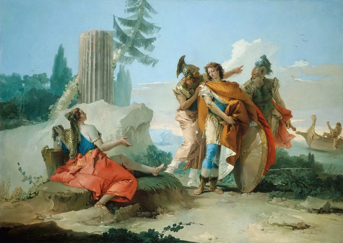 Armida Abandoned By Rinaldo Wall Art by Giovanni Battista Tiepolo - High-Resolution Digital Print