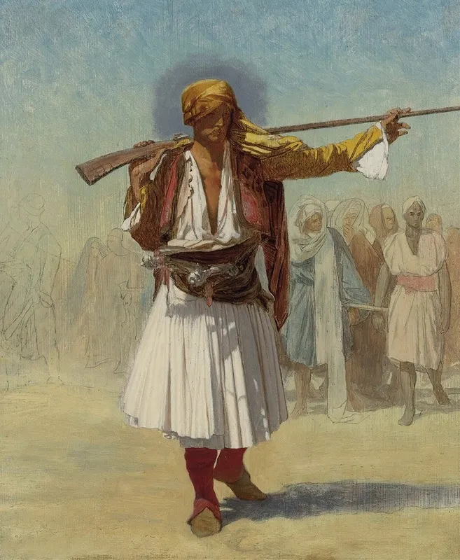 Arnaut Officer Wall Art by Jean-Léon Gérôme - Canvas Print