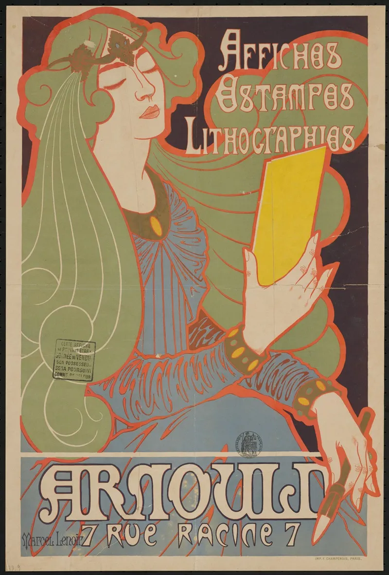 Arnould Affiches Estampes Lithographies Wall Art by Marcel Lenoir - High-Resolution Digital Print
