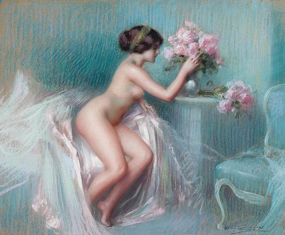 Arranging Summer Blooms Wall Art by Delphin Enjolras - High-Resolution Digital Print