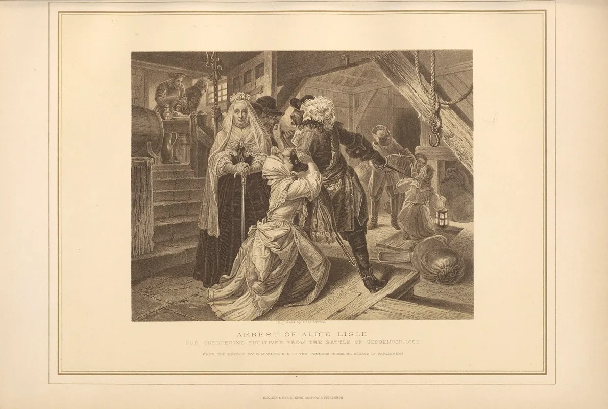 Arrest Of Alice Lisle E M Ward Wall Art by Thomas Archer - High-Resolution Digital Print