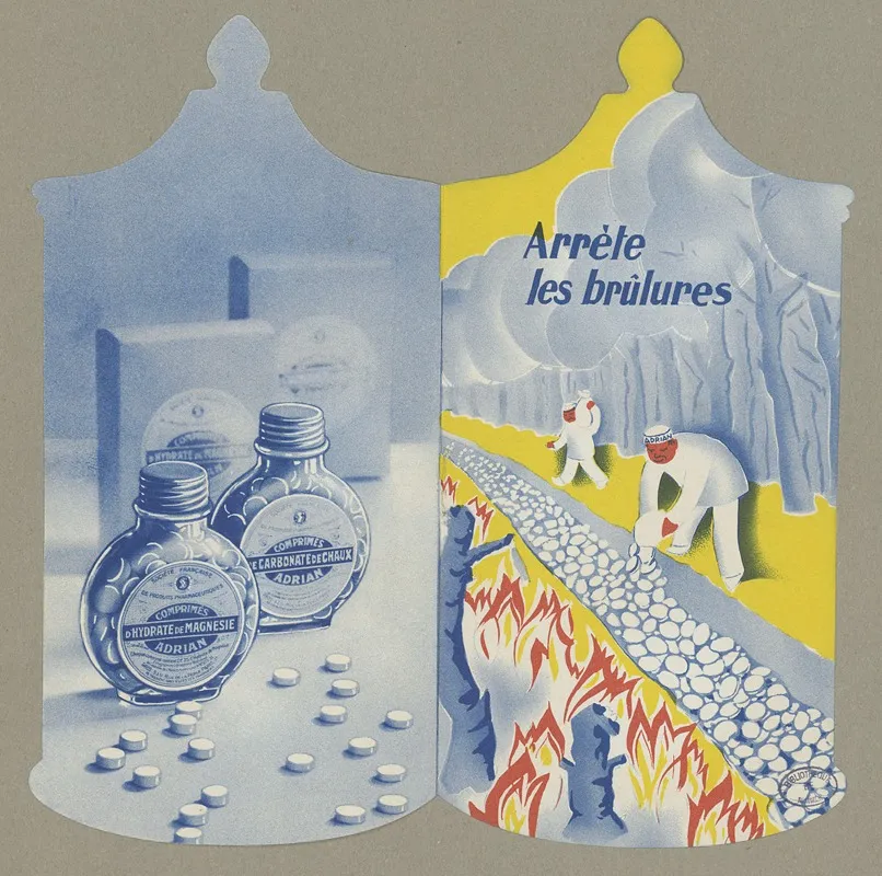Arrete Les Brulures Wall Art by Société française de produits pharmaceutiques - High-Resolution Digital Print