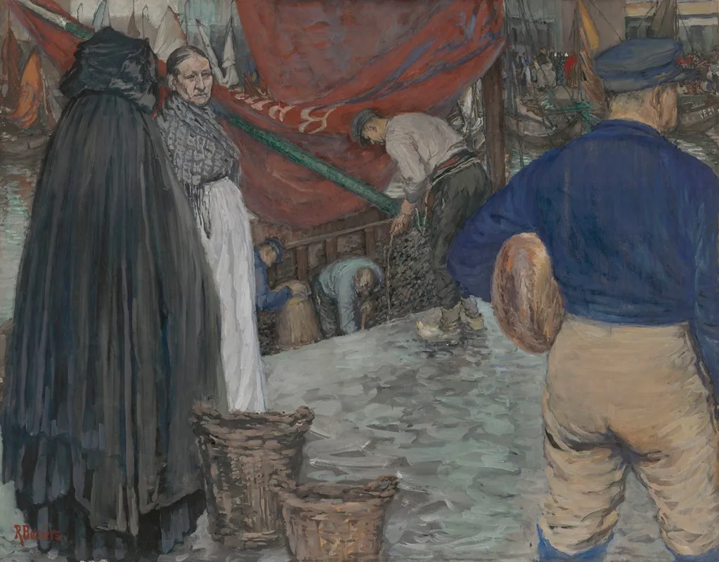 Arrival Of The Mussel Barges Wall Art by René Bosiers - High-Resolution Digital Print