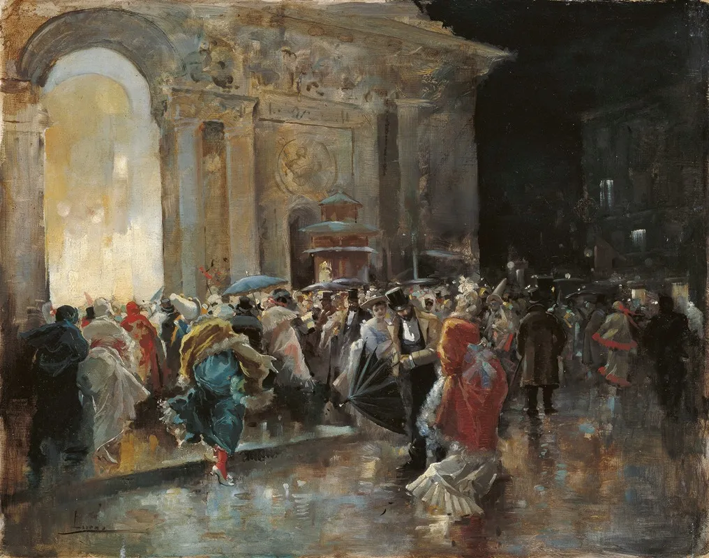 Arriving At The Theatre On The Night Of A Masqued Ball