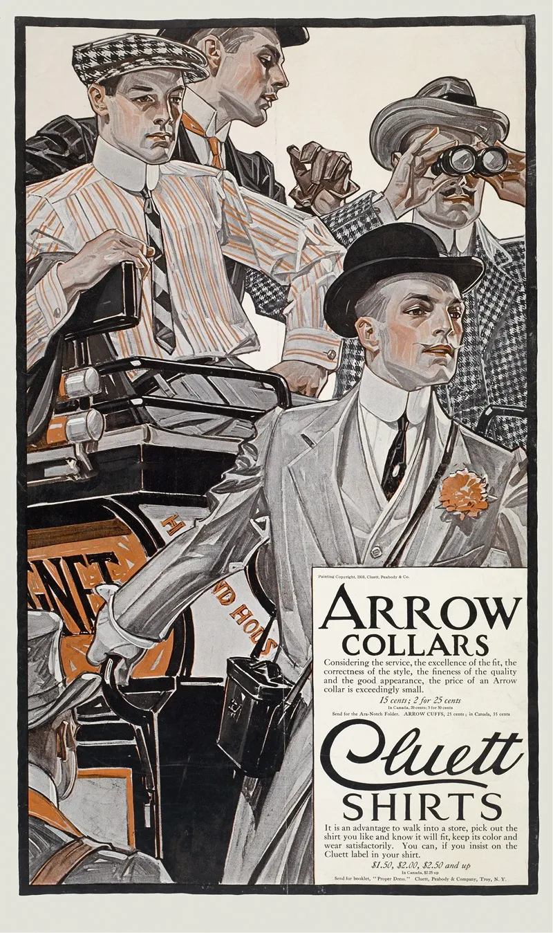 Arrow Collars Cluett Shirts 2 Wall Art by Joseph Christian Leyendecker - High-Resolution Digital Print