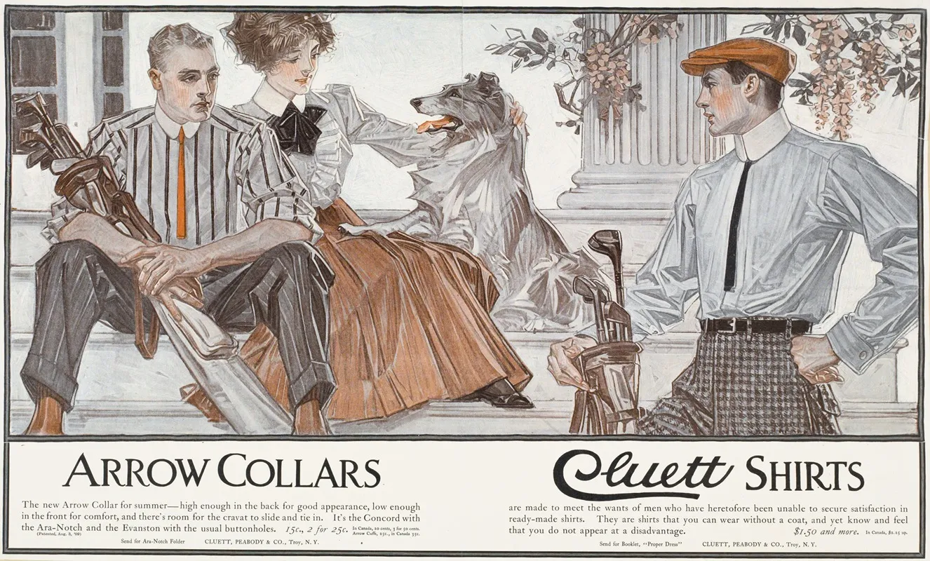 Arrow Collars Cluett Shirts 4 Wall Art by Joseph Christian Leyendecker - High-Resolution Digital Print
