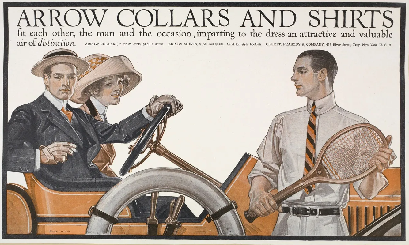 Arrow Collars Shirts Wall Art by Joseph Christian Leyendecker - High-Resolution Digital Print
