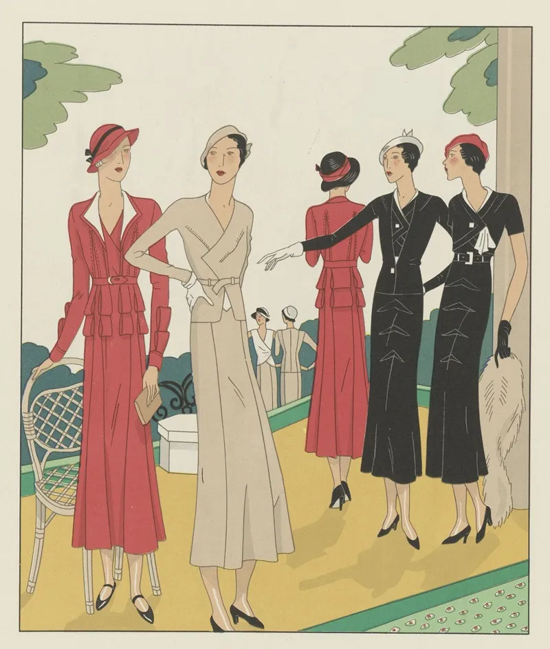 Art Gout Beaute Feuillets De L Elegance Feminine Juin 1932 No 142 12e Annee P 19 Wall Art by H. Rouit - High-Resolution Digital Print