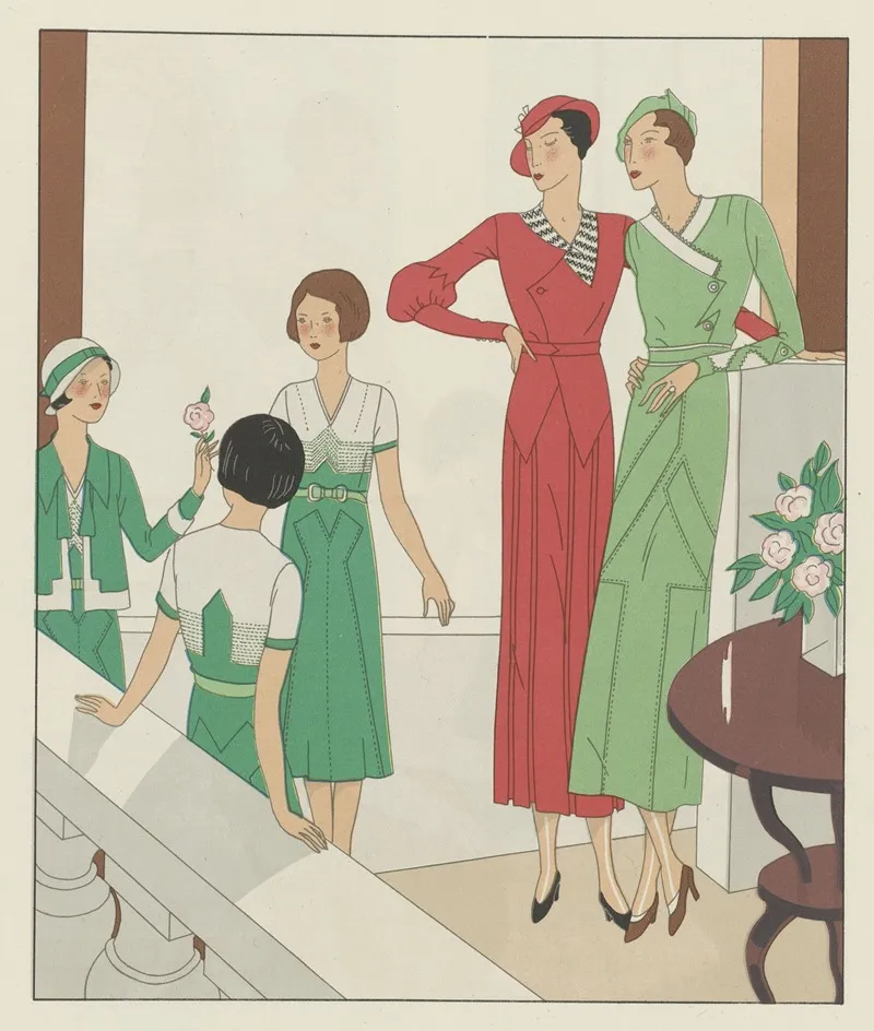 Art Gout Beaute Feuillets De L Elegance Feminine Juin 1932 No 142 12e Annee P 23 Wall Art by H. Rouit - High-Resolution Digital Print