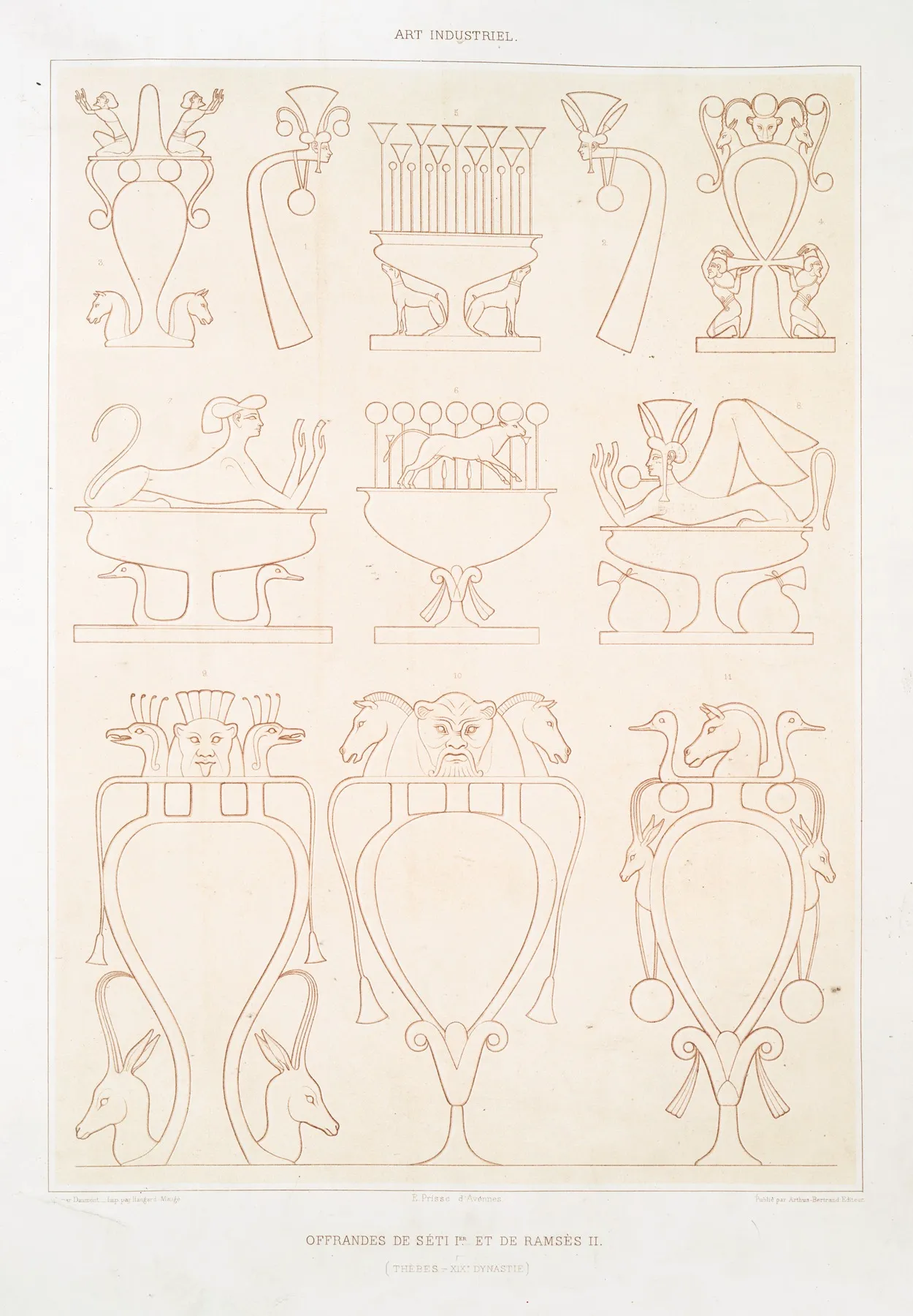 Art Industriel Offrandes De Seti Ier Et De Ramses Ii Thebes Xixe Dynastie