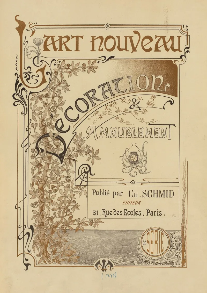 Art Nouveau Decoration And Ameublement 2 Serie Wall Art by E. Cauzard - High-Resolution Digital Print