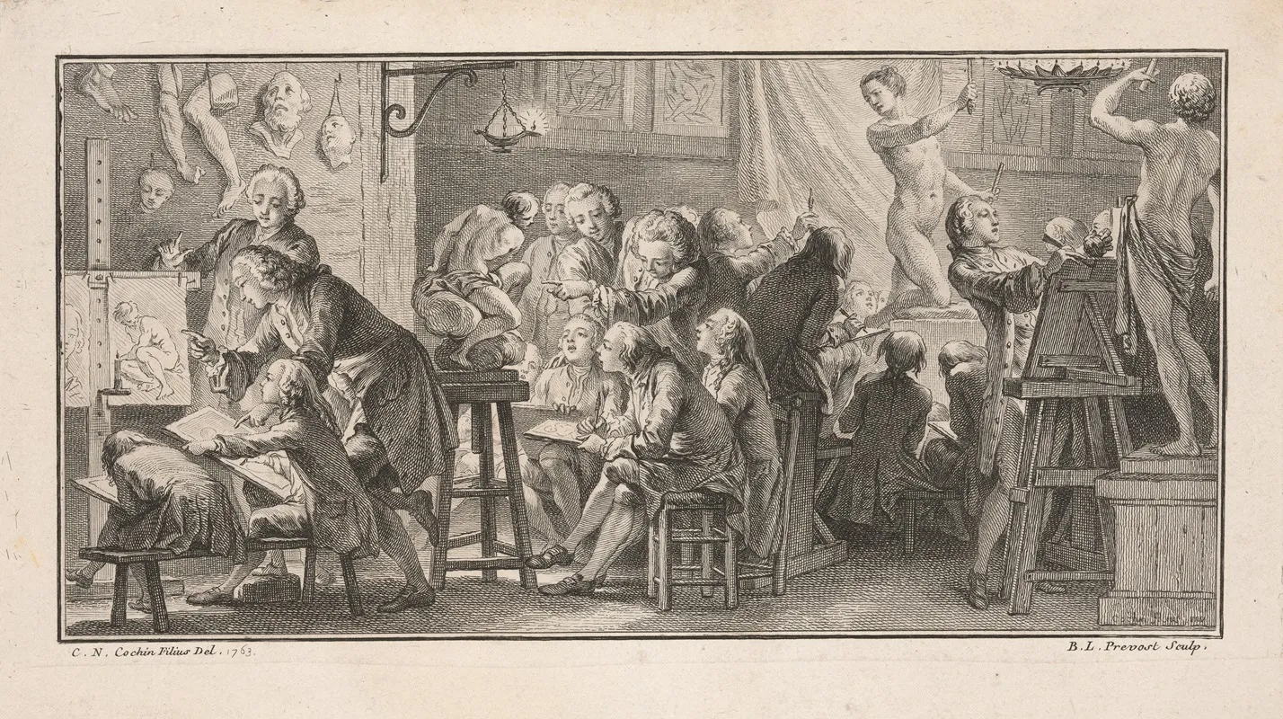 Art School Wall Art by Benoît Louis Prévost - High-Resolution Digital Print
