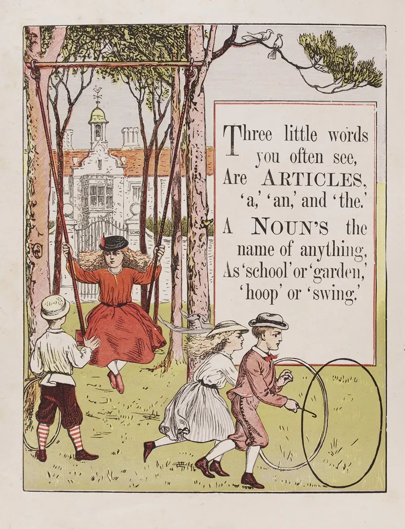 Articlesnouns Wall Art by Walter Crane - High-Resolution Digital Print