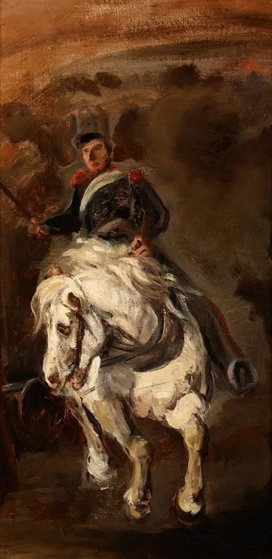 Artillerist On Horseback Wall Art by Piotr Michałowski - High-Resolution Digital Print
