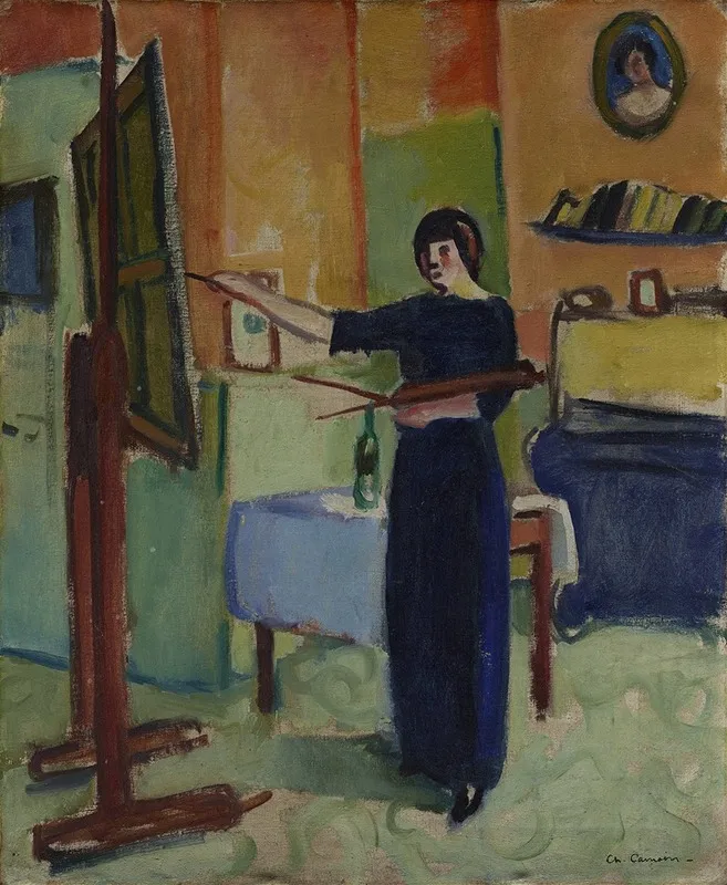 Artist In Her Studio Wall Art by Charles Camoin - High-Resolution Digital Print