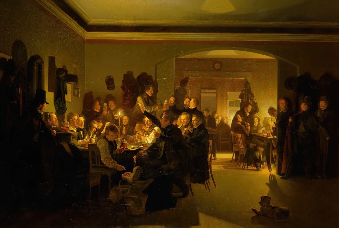 Artists In Fincks Coffee House In Munich