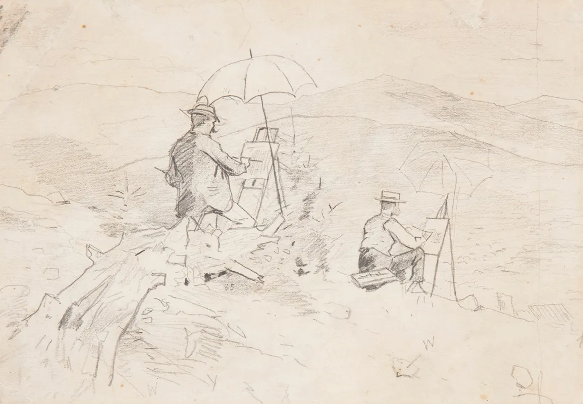 Artists Sketching In The White Mountains Wall Art by Winslow Homer - High-Resolution Digital Print